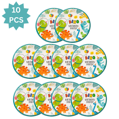 Dinosaur Birthday Paper Plates - 10PC