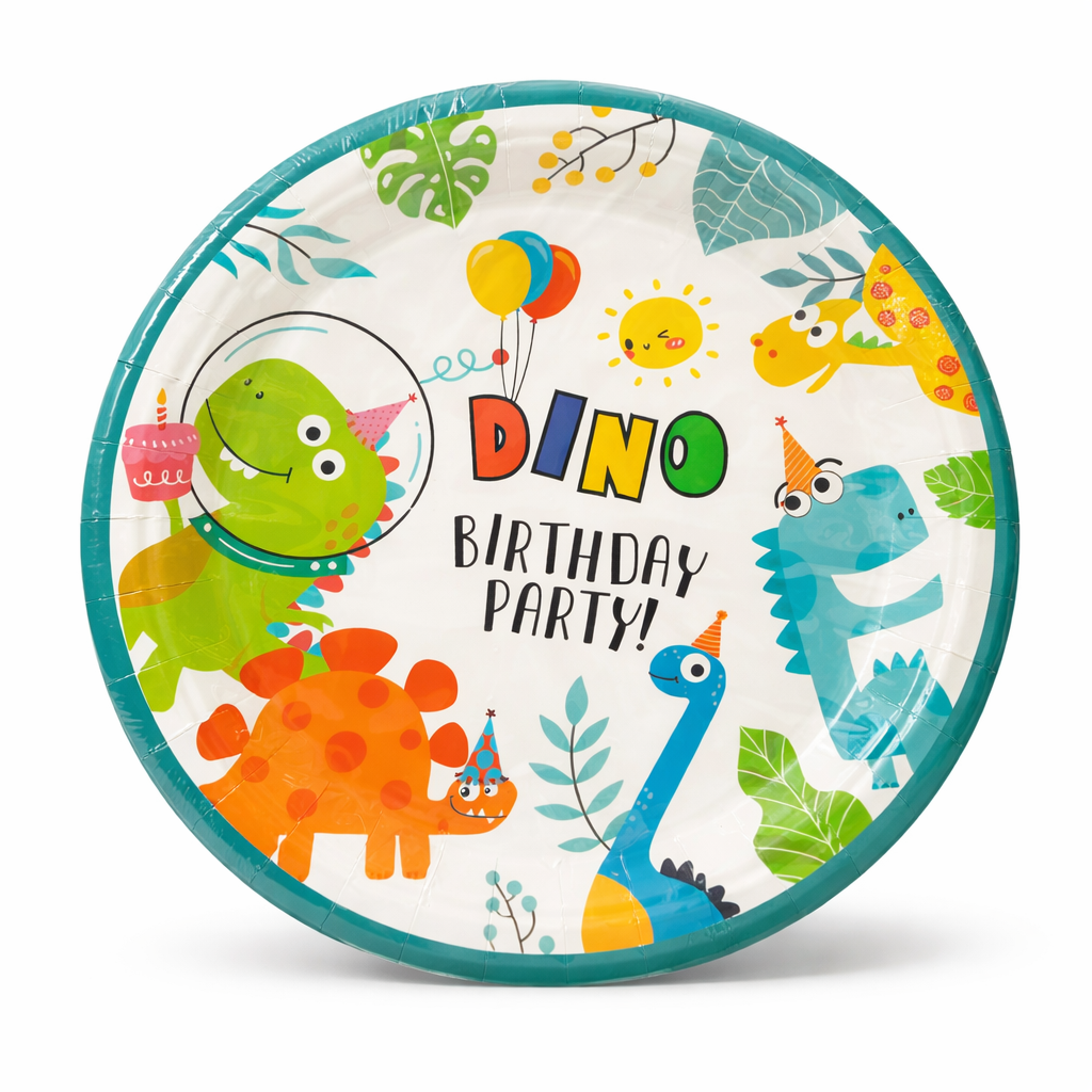 Dinosaur Birthday Paper Plates - 10PC
