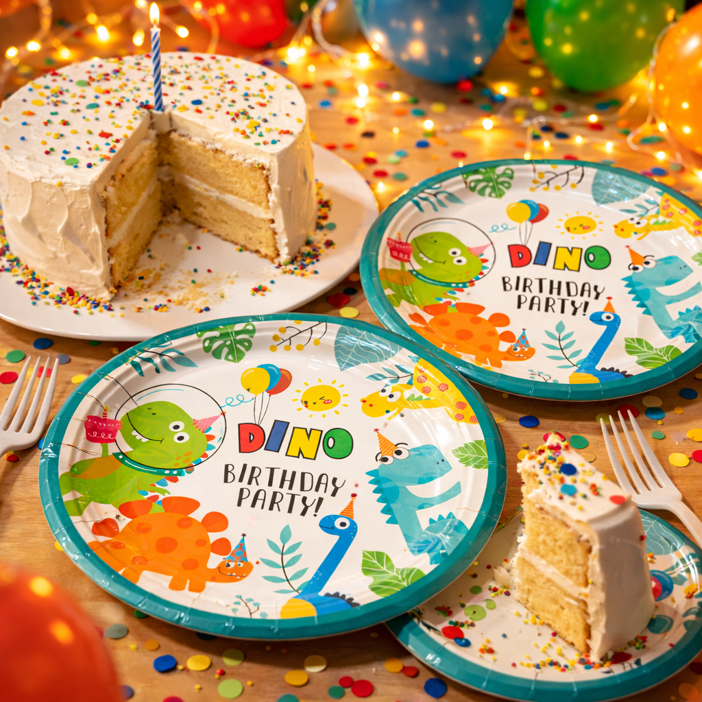 Dinosaur Birthday Paper Plates - 10PC