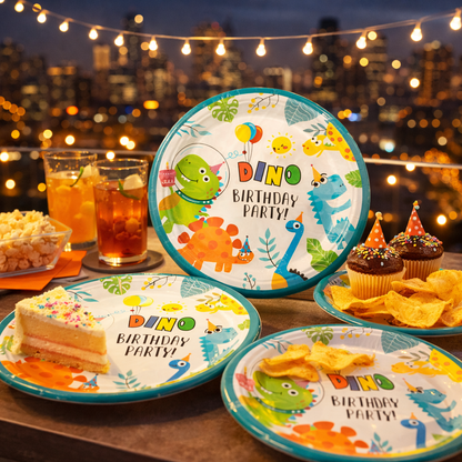 Dinosaur Birthday Paper Plates - 10PC