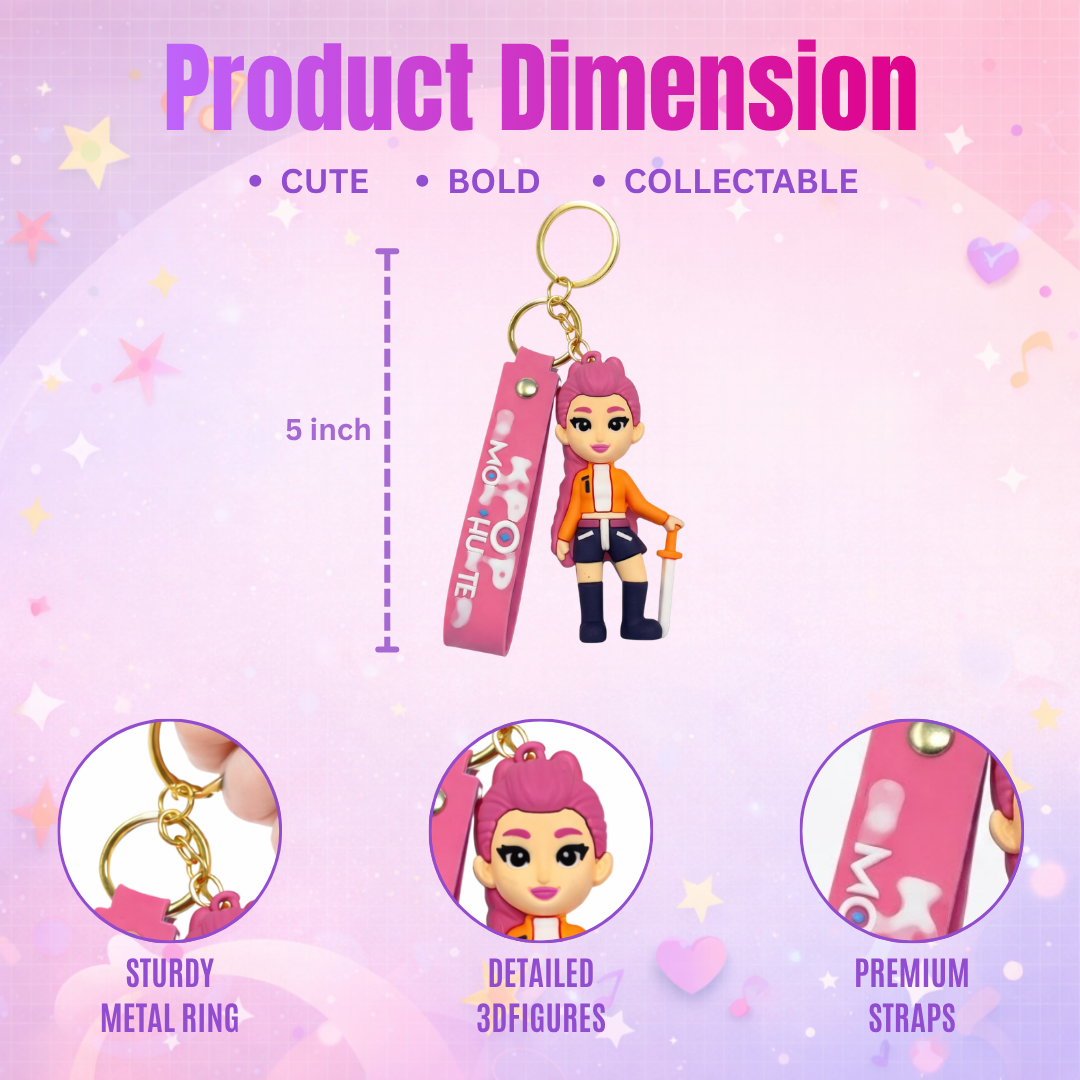 Kpop Cartoon Characters Rumi Key Chain - 1PC