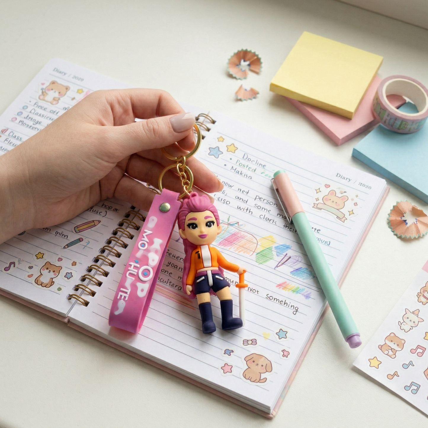 Kpop Cartoon Characters Rumi Key Chain - 1PC