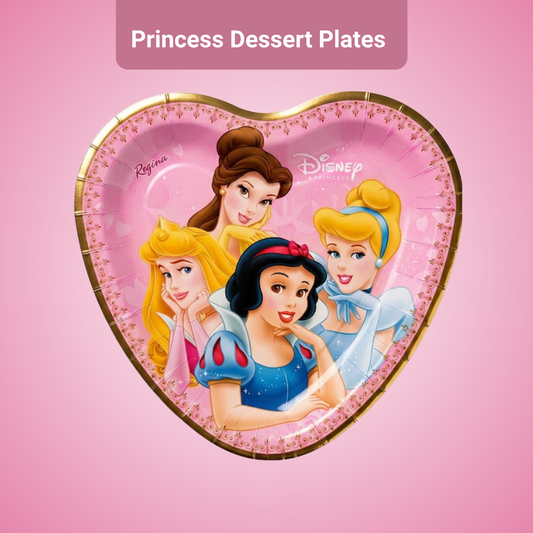 Disney Princess Dessert Plates – 7 Inch Paper Party Plates (Pack of 8) | Princess Birthday Party Supplies