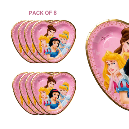 Disney Princess Dessert Plates – 7 Inch Paper Party Plates (Pack of 8) | Princess Birthday Party Supplies