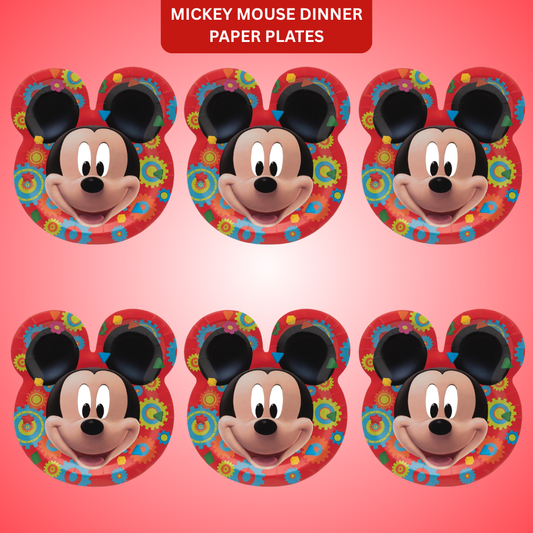 Mickey Mouse Dinner Plates 9"-6Pc