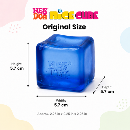NeeDoh Squishy Toy Ice Cube Style Stress Soft Cube Fidget Toy for Kids & Adults, Hand Exercise Sensory Toy, Squeeze Toy for Relaxation, Party Return Gift & Desk Toy, Color May Vary - Pack of 1