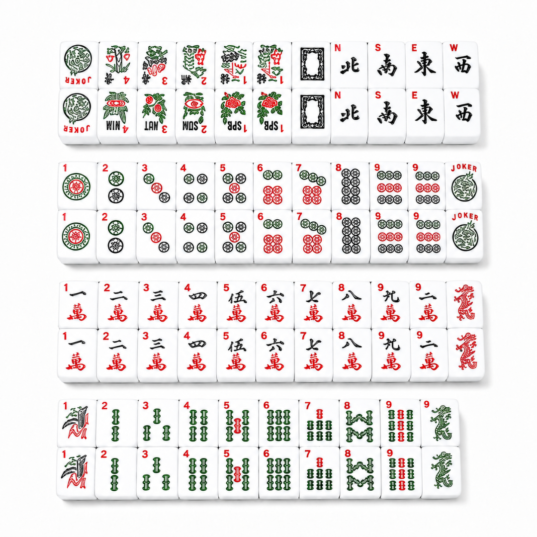 American Mahjong White Tiles Travel Set 30MM - 160 Tiles