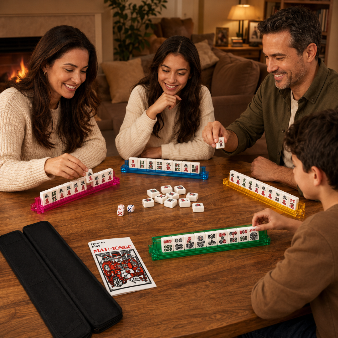 American Mahjong White Tiles Travel Set 30MM - 160 Tiles