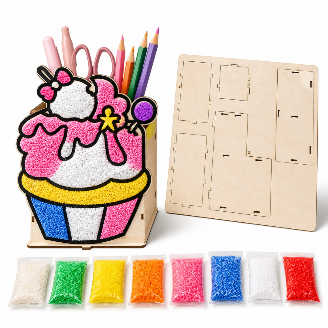 Ice Cream DIY Pen Stand Kit - Clay Painting Craft for Kids | Wanna Party - Image 2