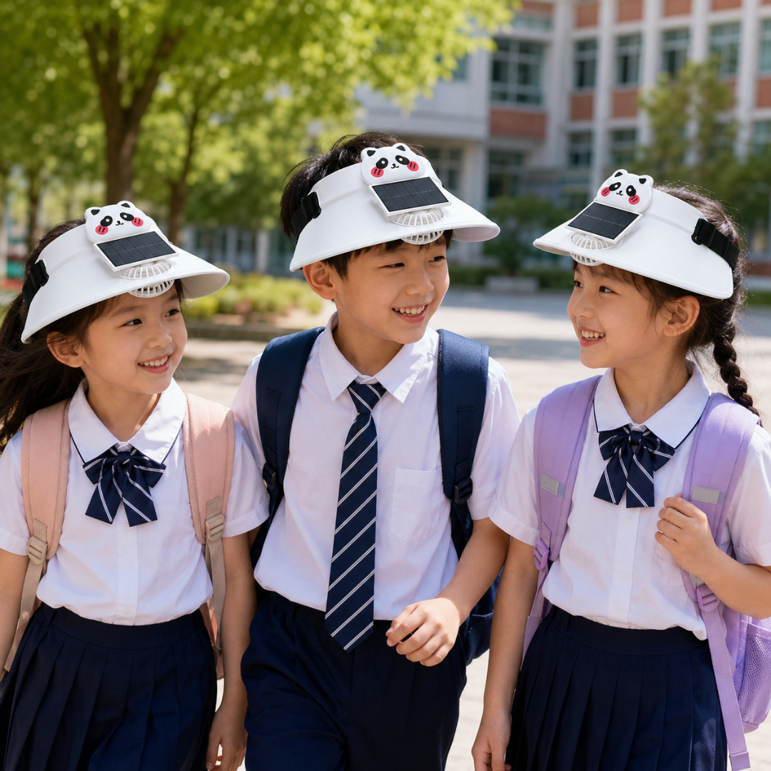Sun Visor White Hat with Fan USB and Solar Powered |Wide Brim Hat with Built in Fan | Beat The Heat Cool Picnic or Disney Park Fans | UPF 50+ UV Protection, Lightweight Summer Cap for Beach, Travel, Gardening, Sports & Outdoor Use