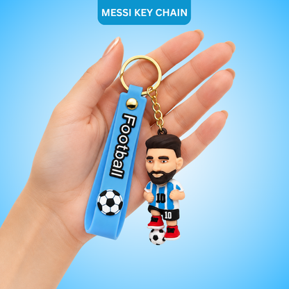 Football Jersey Messi Key Chain with Soccer Ball | Bag Charms for Soccer Lovers | Return Gifts or Khoi Bag Fillers - 1PC