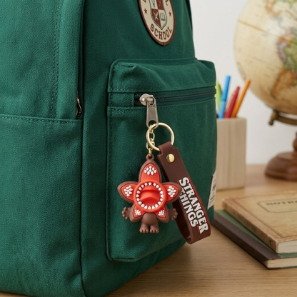 The Stranger Things Demogorgon Flower Shaped Key Chain Red | Bag Charms | Return Gifts or Loot Bag Fillers - 1PC