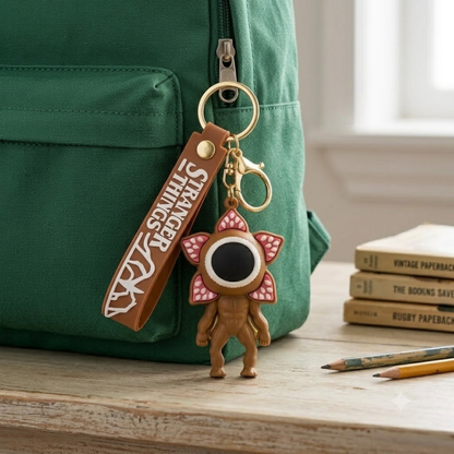 The Stranger Things Demogorgon Flower Shaped Key Chain Brown | Bag Charms | Return Gifts or Loot Bag Fillers - 1PC