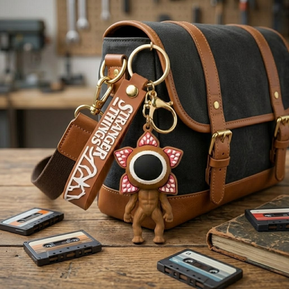 The Stranger Things Demogorgon Flower Shaped Key Chain Brown | Bag Charms | Return Gifts or Loot Bag Fillers - 1PC