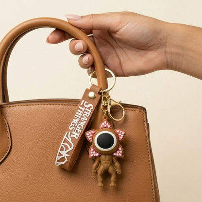 The Stranger Things Demogorgon Flower Shaped Key Chain Brown | Bag Charms | Return Gifts or Loot Bag Fillers - 1PC