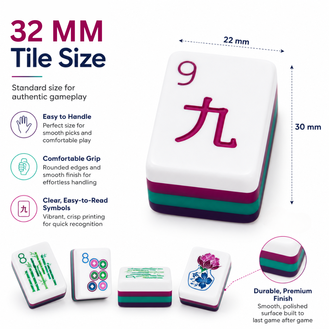 Mahjong Set - Mulberry Tiles - 4 Layers - 160 Tiles