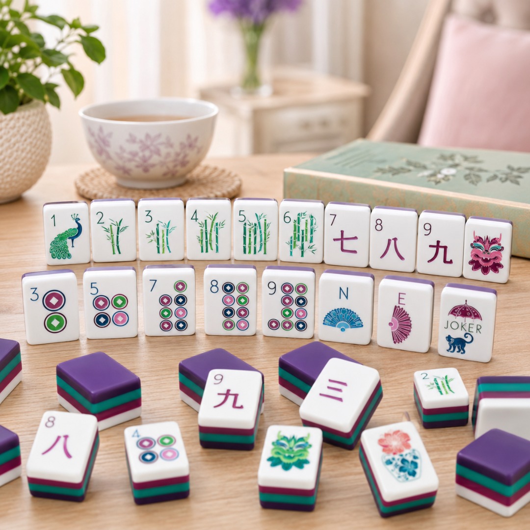 Mahjong Set - Mulberry Tiles - 4 Layers - 160 Tiles