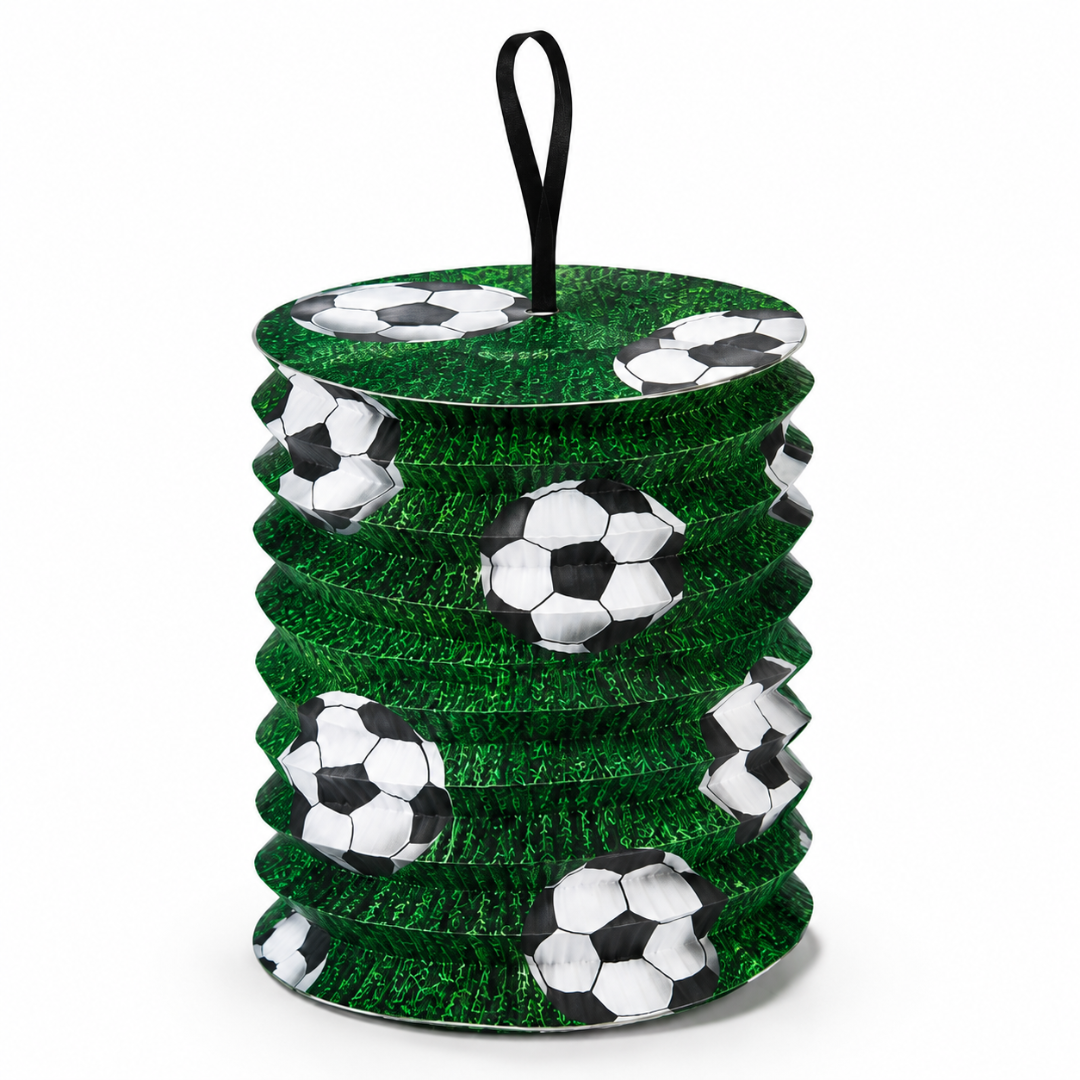 Soccer Lanterns Green & White  - Set of 4PC