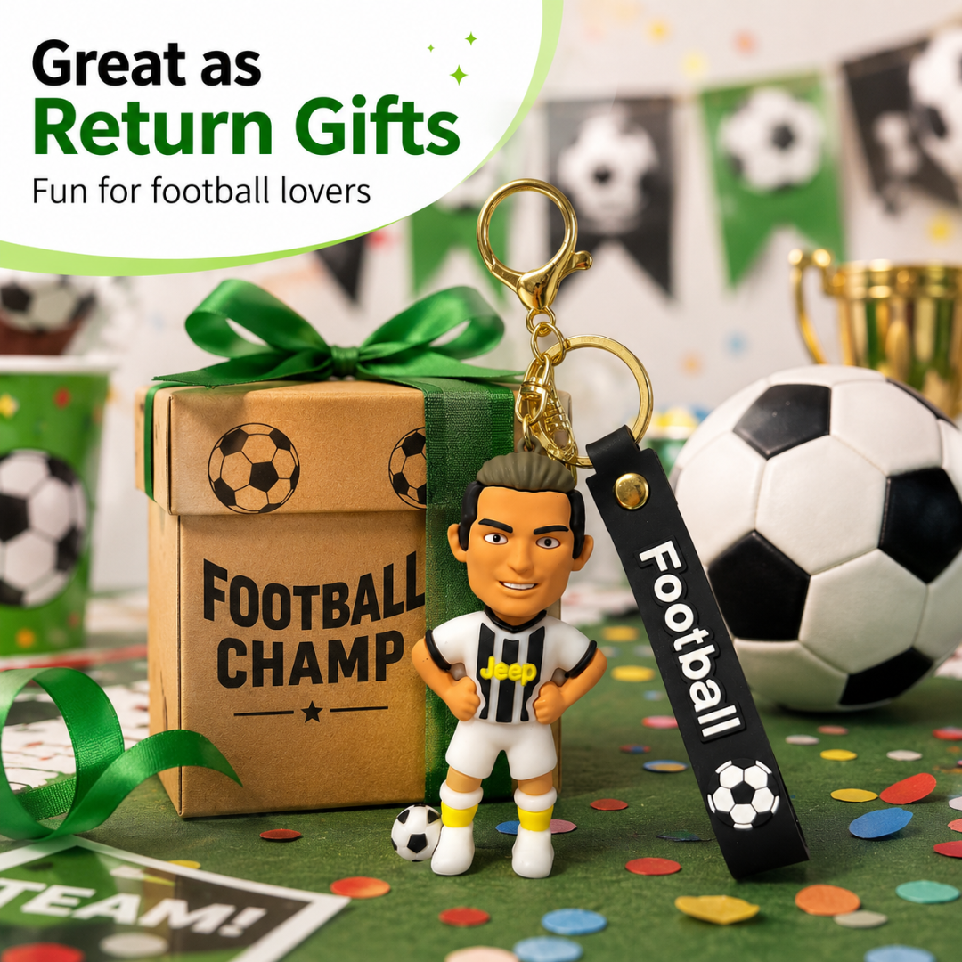 Ronaldo Key Chain with White Jersey - 1PC | World Cup Soccer Star