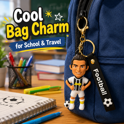 Ronaldo Key Chain with White Jersey - 1PC | World Cup Soccer Star