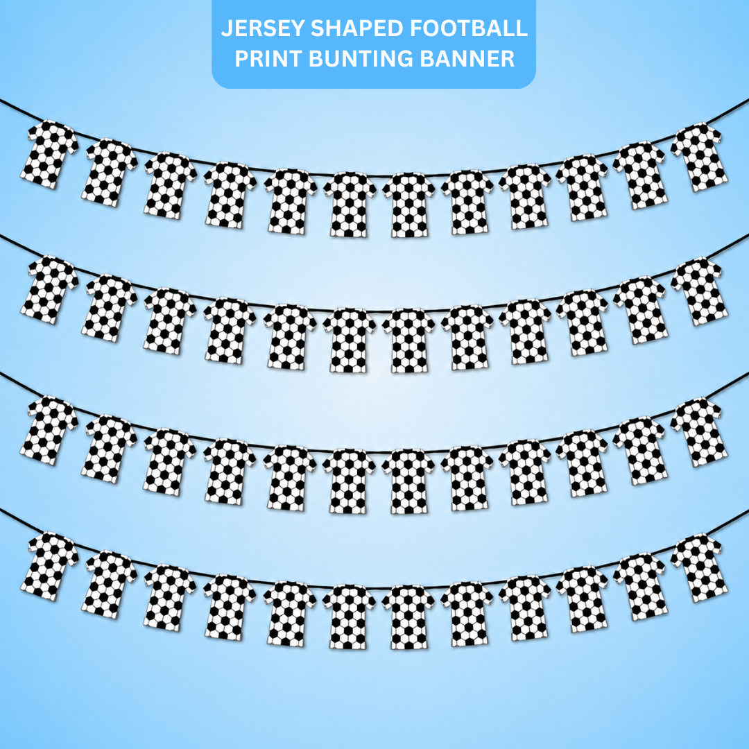 Jersey Shaped Football Print Bunting Banner - 10FT Pack Of 4