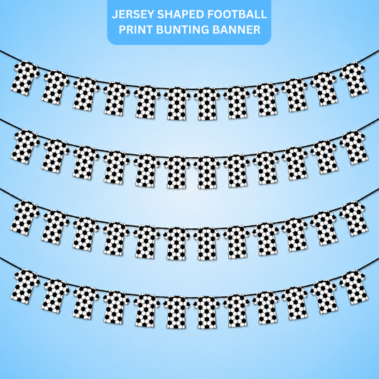 Jersey Shaped Football Print Bunting Banner - 10FT Pack Of 4