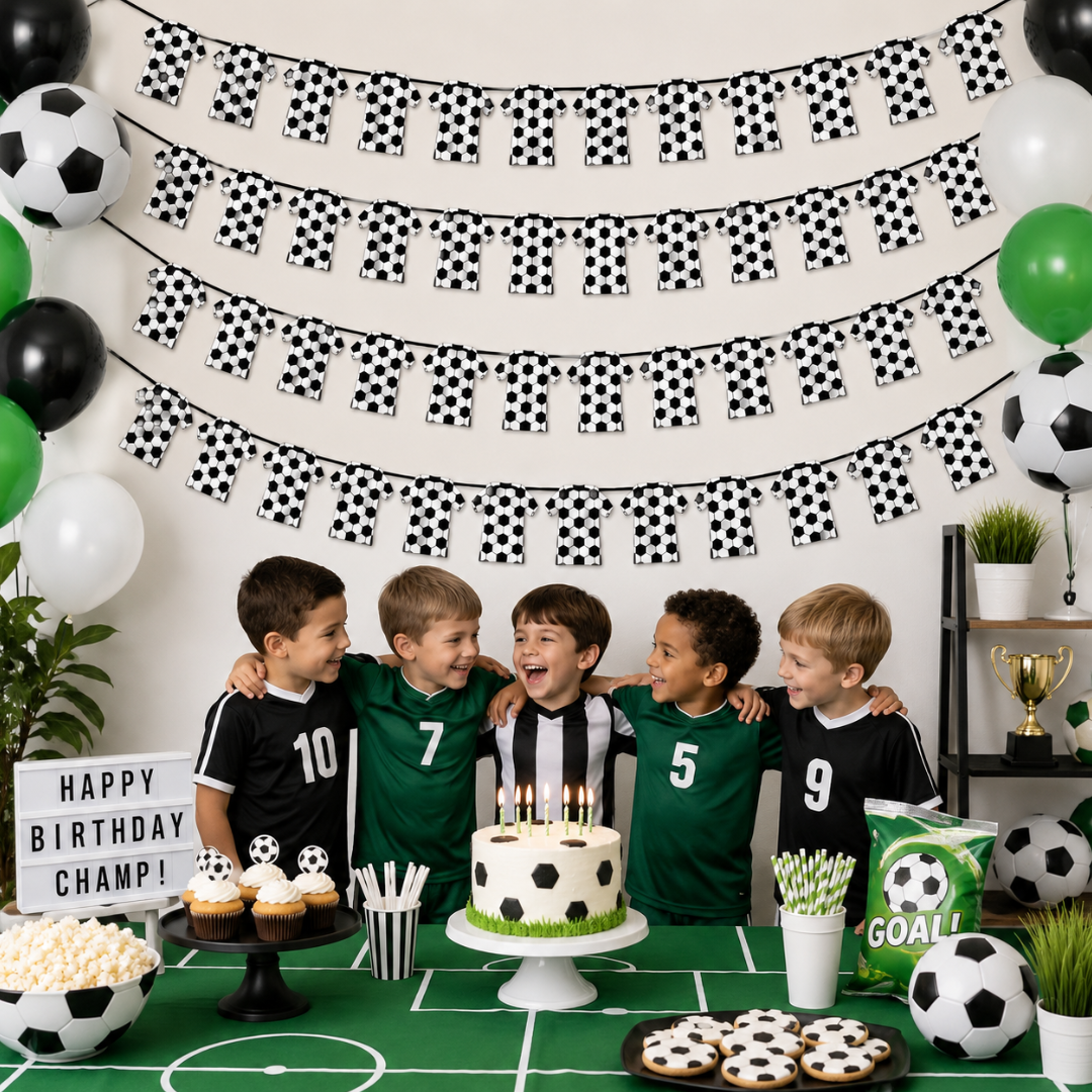 Jersey Shaped Football Print Bunting Banner - 10FT Pack Of 4