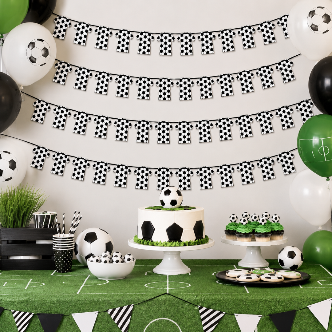 Jersey Shaped Football Print Bunting Banner - 10FT Pack Of 4