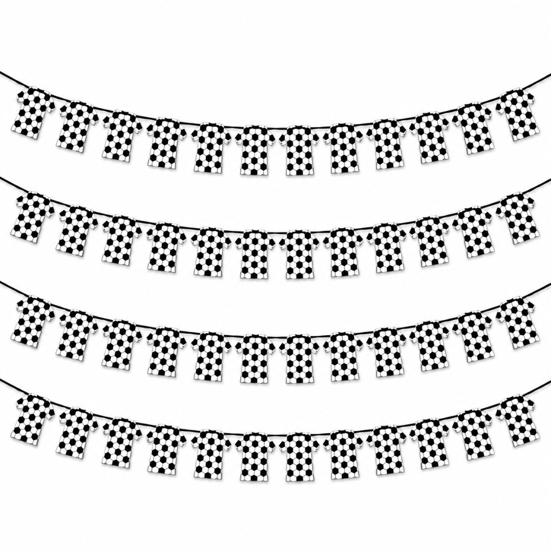 Jersey Shaped Football Print Bunting Banner - 10FT Pack Of 4
