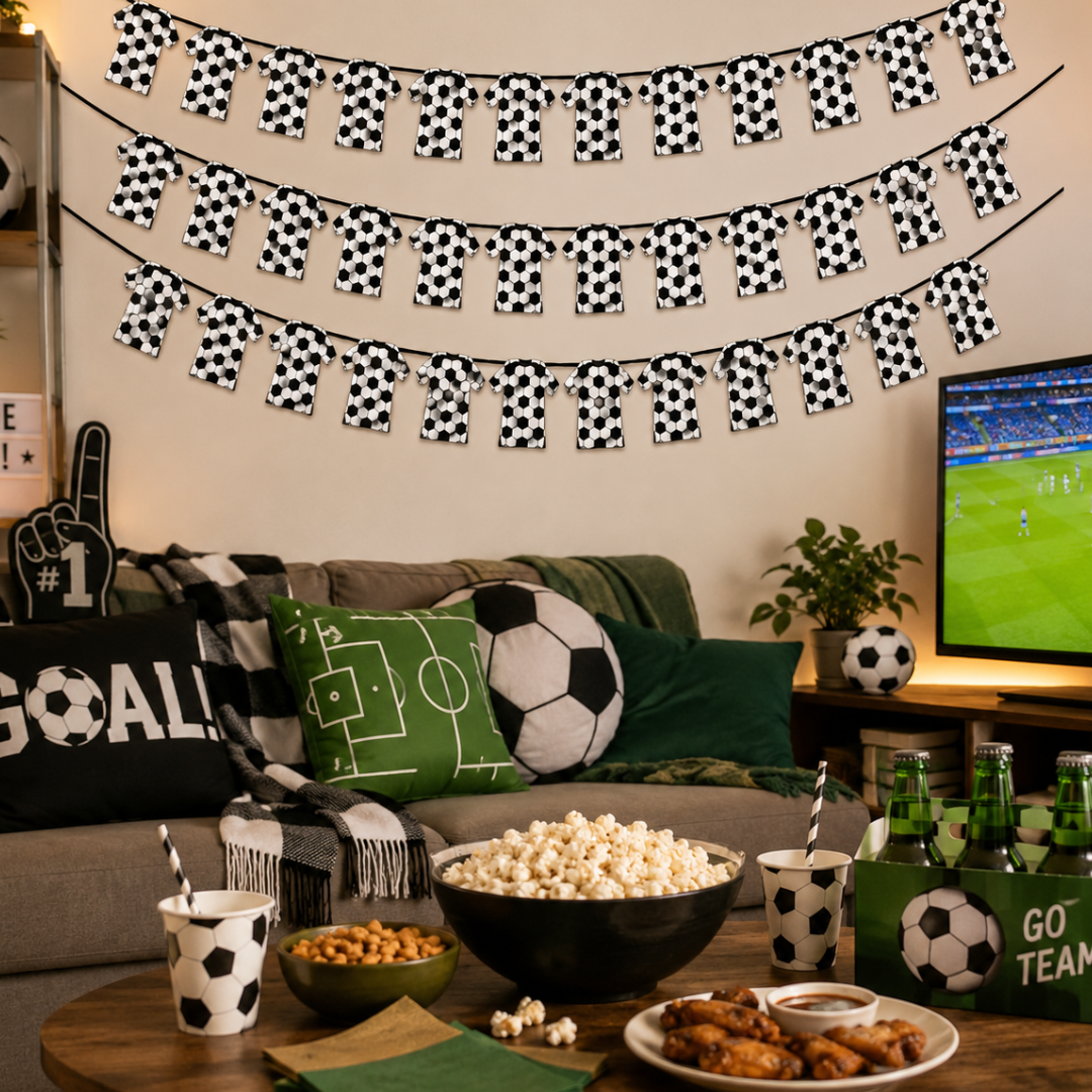 Jersey Shaped Football Print Bunting Banner - 10FT Pack Of 4