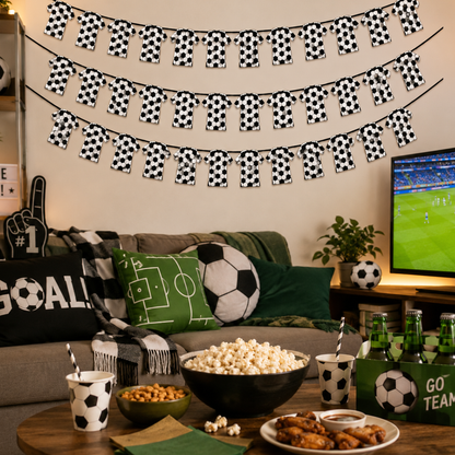 Jersey Shaped Football Print Bunting Banner - 10FT Pack Of 4