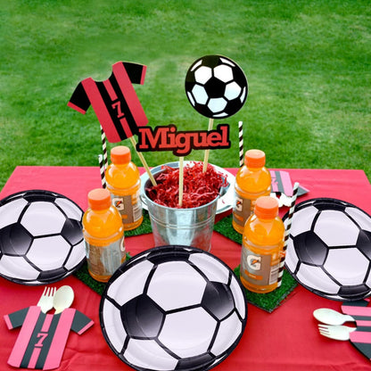 Soccer Theme Party Paper Plates - 10PC