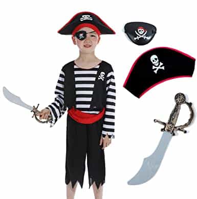 Pirate Set w/Dagger, Eye Mask, Hook