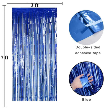 Blue Foil Curtain 6FT X 3 FT