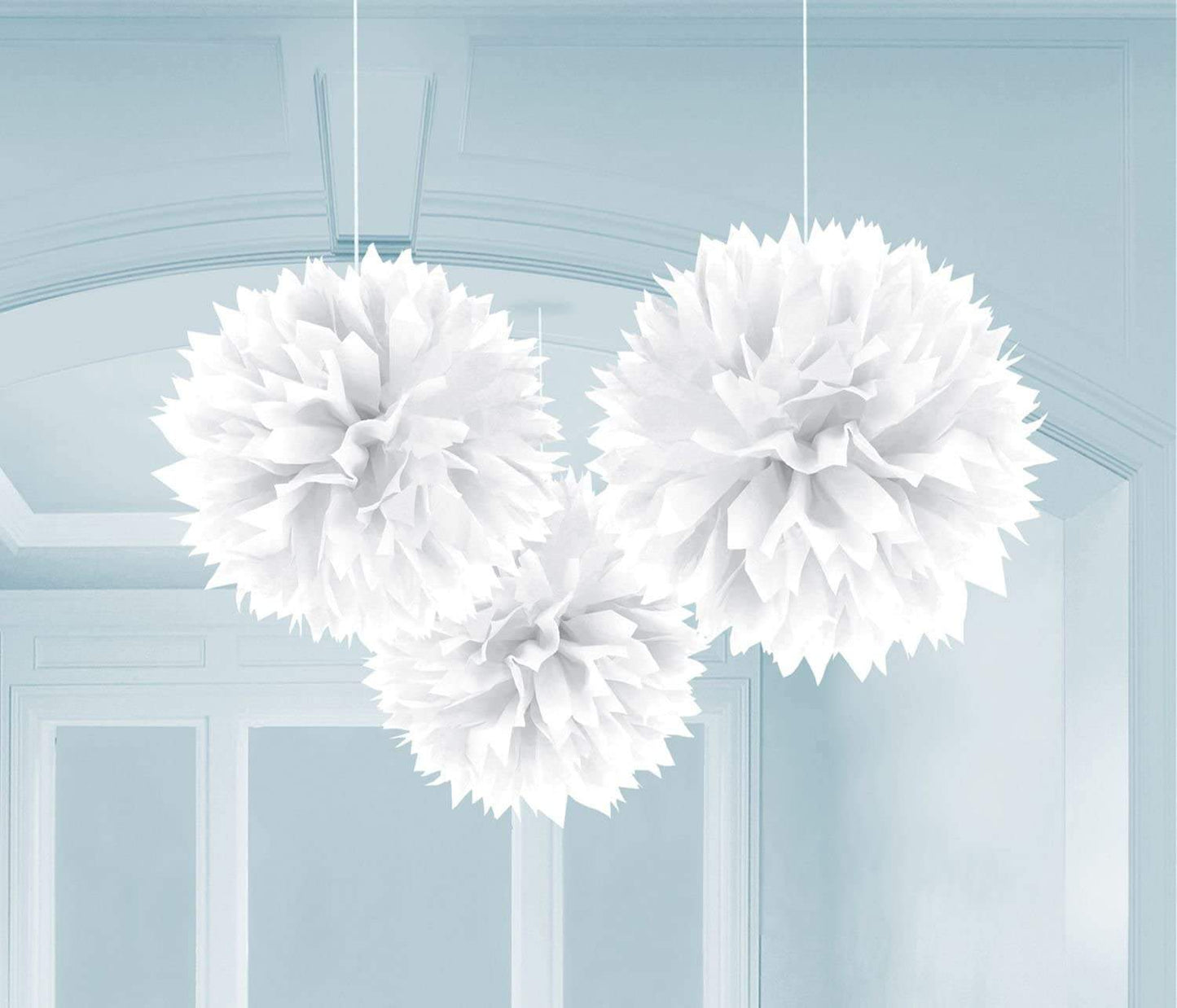 White Fluffy Decoration 12" - 1PC