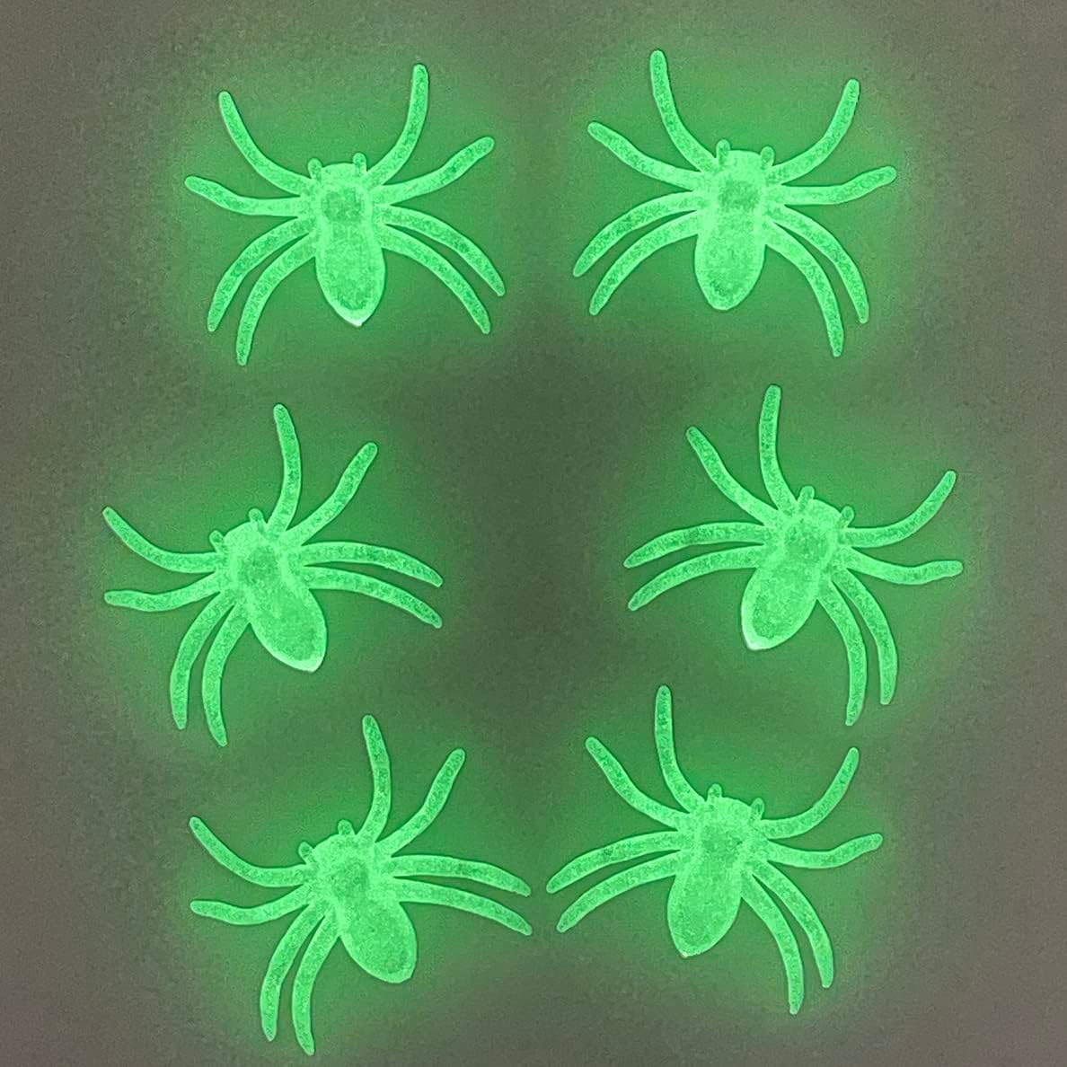 Glow in The Dark Large Spiders Halloween - 5 Pcs