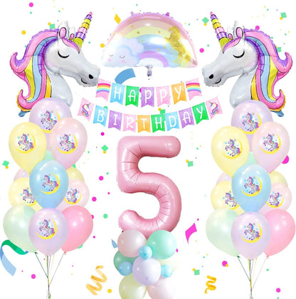 Unicorn Balloon Set Of 5