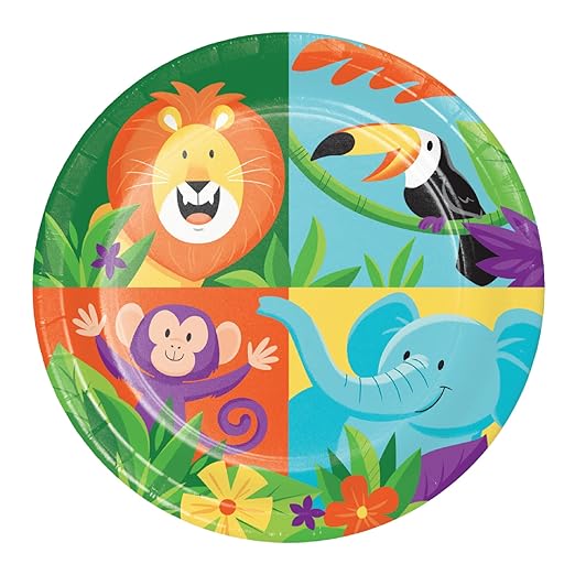 Jungle Safari Dessert Plates - 8PC