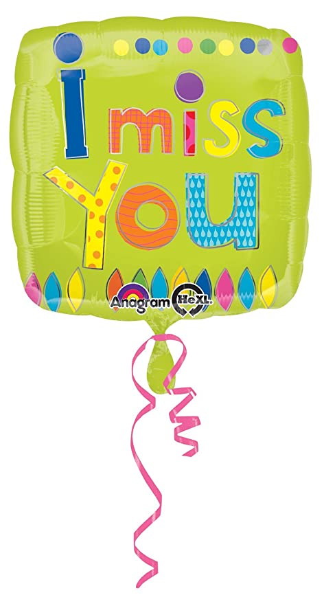 I Miss You Square Balloon 18" S40