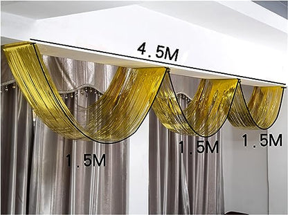 Golden Ceiling Curve Decoration - 15FT X 1FT