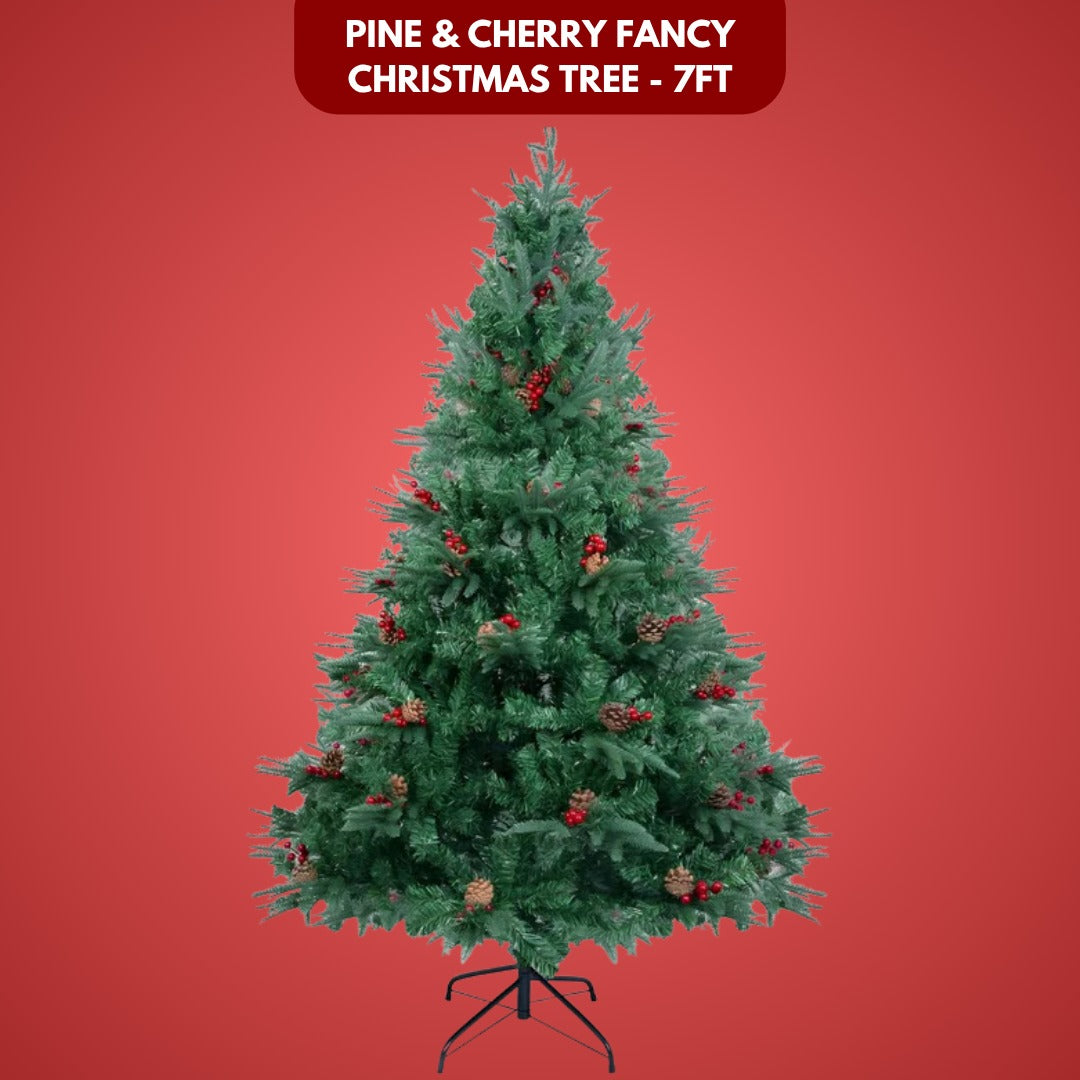 Pine & Cherry Fancy Christmas Tree - 7FT
