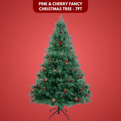Pine & Cherry Fancy Christmas Tree - 7FT