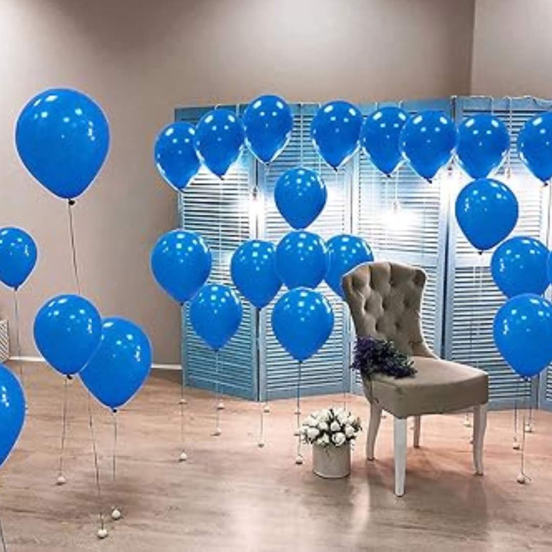 Blue Latex Balloons 10" - Pack of 50 PC