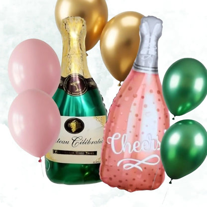 Champagne Party Balloon Combo Kit – Pack of 8