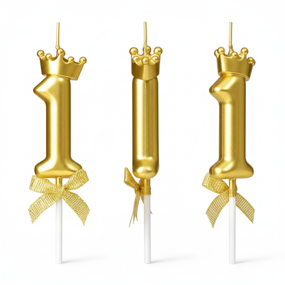 Golden Crown Numerical Candle No. 1