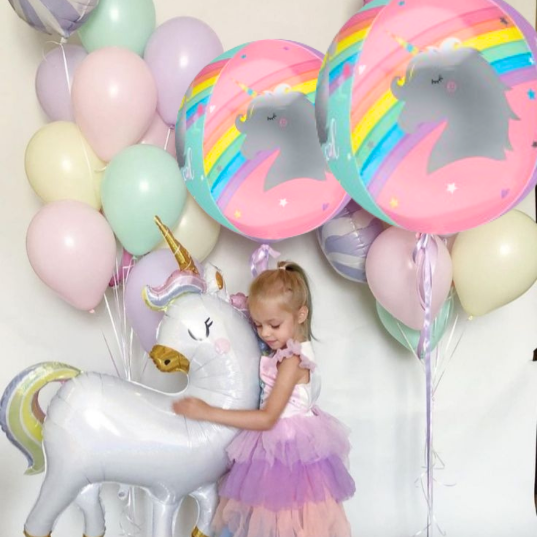 Magical Unicorn Orbz Balloon - Helium Quality - 16 inches - 1PC