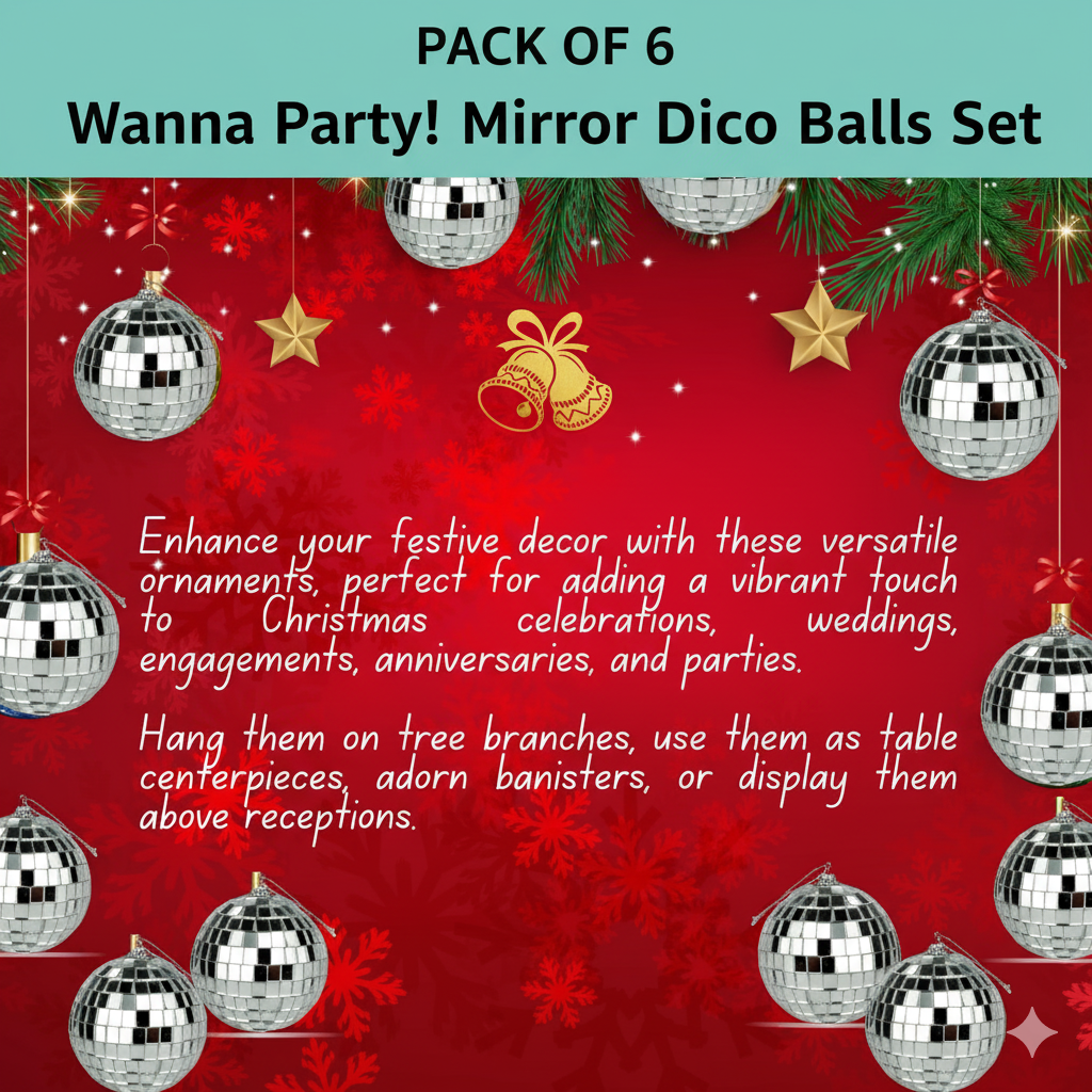 Disco Ball Hangings - 6PC