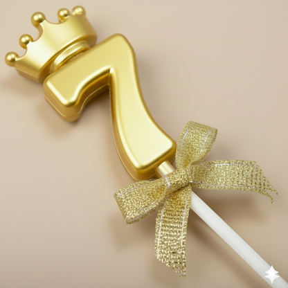 Golden Crown Numerical Candle No. 7