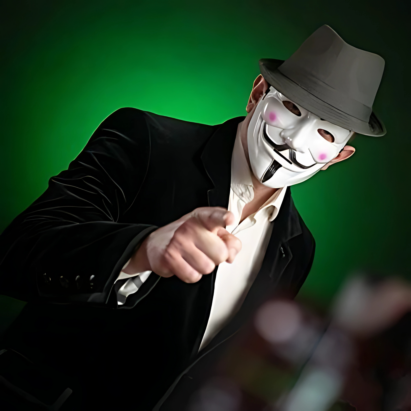 Pack of 4 Anonymos Mask for Kids & Adults - V for Vendetta Mask Halloween Masks Guy Mask for Halloween Costume Cosplay Party Mask,Hacker Mask