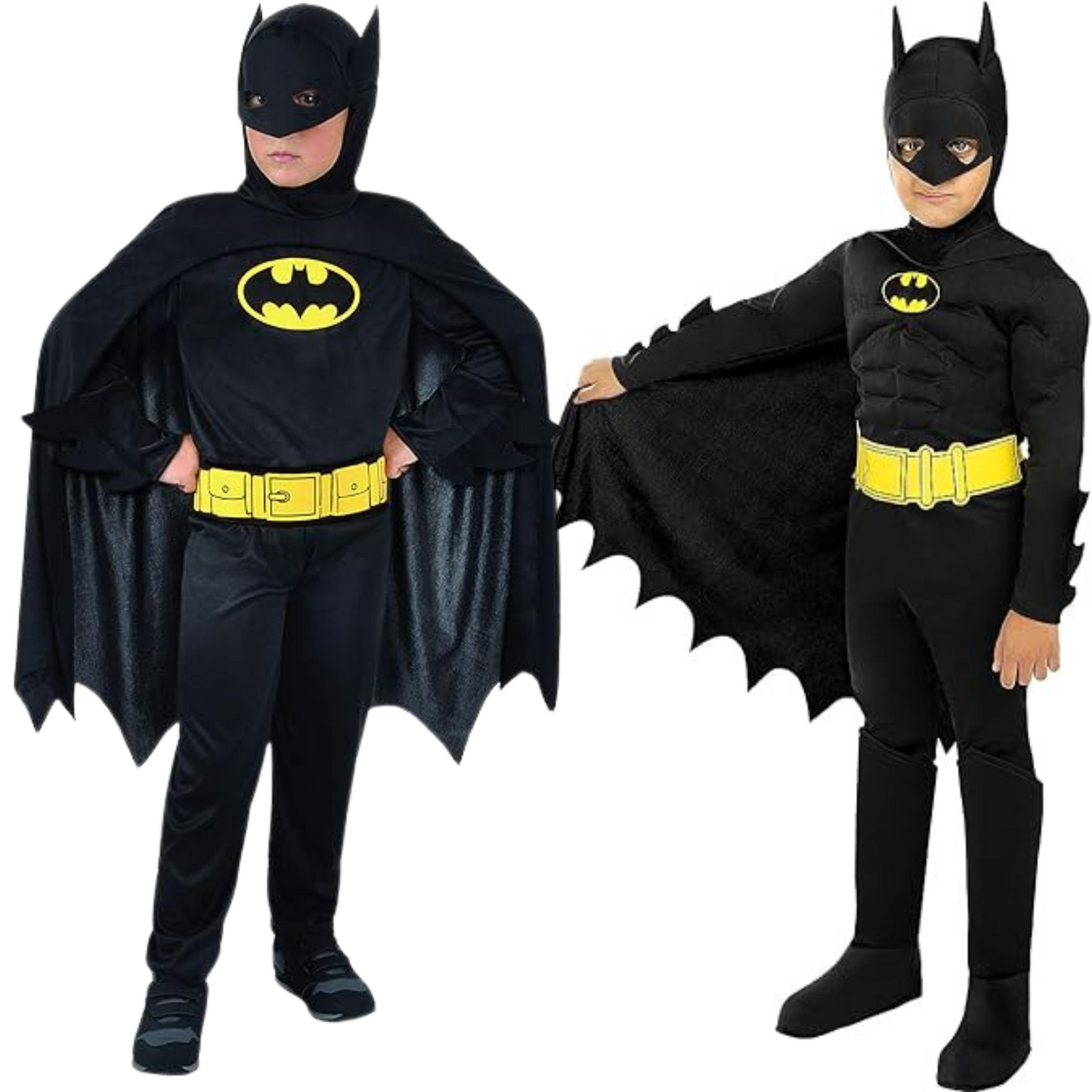 Deluxe Batman Muscular Costume w/Mask for Kids - Size M - Age 5 - 7 Year